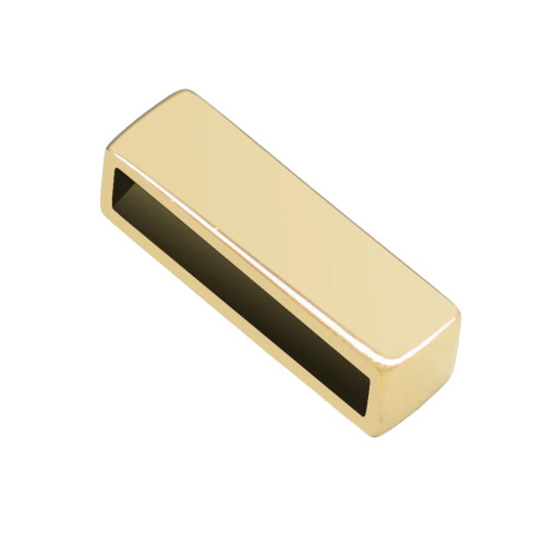 Pozlátená oceľová navliekacia korálka na náramok - malá