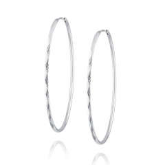 Strieborné náušnice kruhy 40 mm