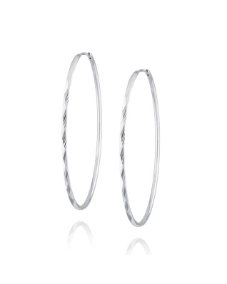 Strieborné náušnice kruhy 40 mm
