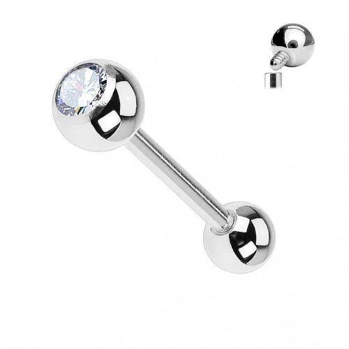 Piercing činka titán zirkón