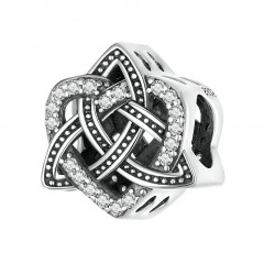 Strieborný prívesok korálik na náramok TRIBAL