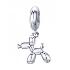 Strieborný prívesok korálik balónikový psík