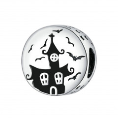Strieborný prívesok korálik na náramok Halloween
