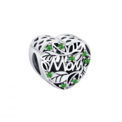 Visiaci strieborný prívesok korálik