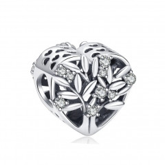 Visiaci strieborný prívesok korálik