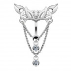 Piercing do pupku s ozdobným štítom