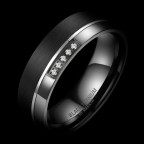 Dámsky snubný prsteň BLACK TITANIUM, vel. 52