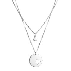 Strieborný dvojradový náhrdelník