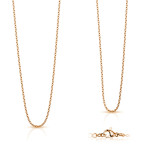 Pozlátená oceľová retiazka, hr. 1,5 mm