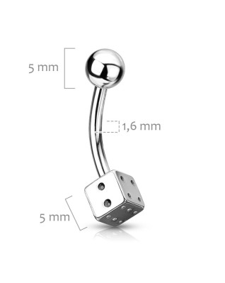 Piercing do pupku - hracia kocka