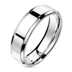 Oceľový prsteň lesklý