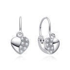 Detské strieborné náušnice srdiečka