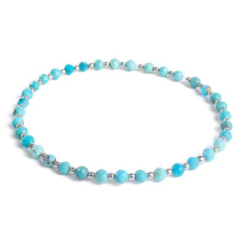 Minerálny náramok prírodný Tyrkys a striebro AG925