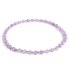 Minerálny náramok prírodný Ametyst a striebro AG925