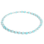 Minerálny náramok prírodný amazonit a striebro AG925