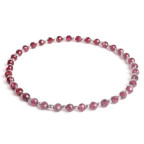 Minerálny náramok prírodný Granát a striebro AG925