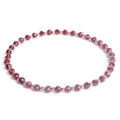 Minerálny náramok prírodný Granát a striebro AG925