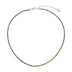 Náhrdelník so zelenými syntetickými kameňmi