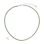 Náhrdelník so zelenými syntetickými kameňmi