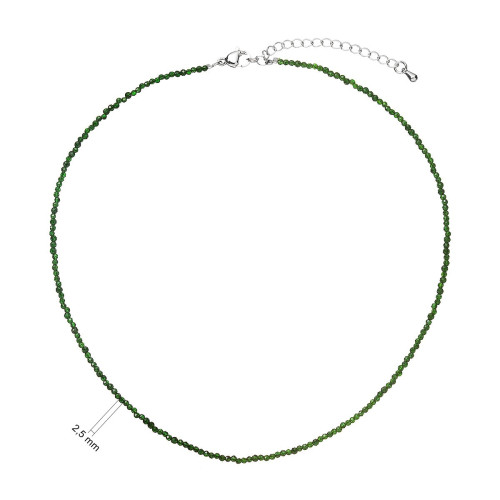 Náhrdelník so zelenými syntetickými kameňmi