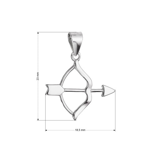 Strieborný prívesok lúk