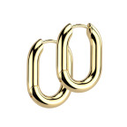 Pozlátené oceľové náušnice oválky