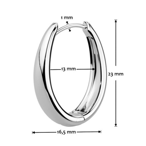 Oceľové náušnice ovály