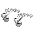 Oceľové náušnice so zirkónmi