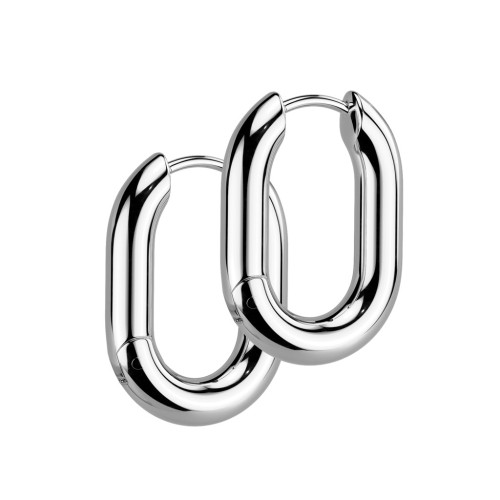 Oceľové náušnice oválky