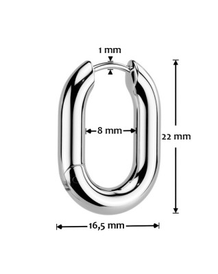 Oceľové náušnice oválky
