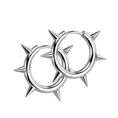 Oceľové náušnice s hrotmi