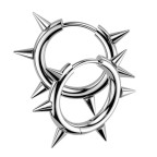 Oceľové náušnice s hrotmi