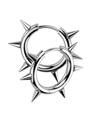 Oceľové náušnice s hrotmi