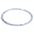 Minerálny náramok prírodný Avamarín a striebro AG925