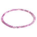 Minerálny náramok prírodný Rubín a striebro AG925