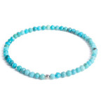 Minerálny náramok prírodný Tyrkys a striebro AG925