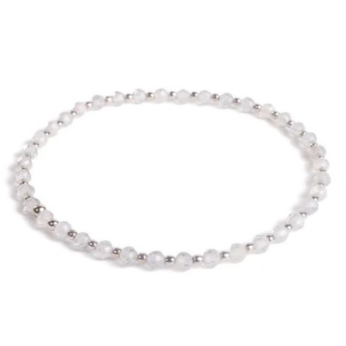 Minerálny náramok prírodný Labradorit a striebro AG925