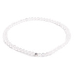 Minerálny náramok prírodný Krištáľ a striebro AG925