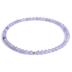 Minerálny náramok prírodný Tanzanit a striebro AG925