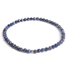 Minerálny náramok prírodný Zafír a striebro AG925