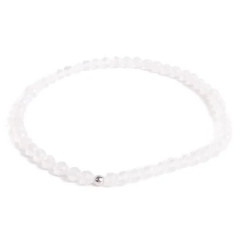 Minerálny náramok prírodný Mesačný kameň a striebro AG925