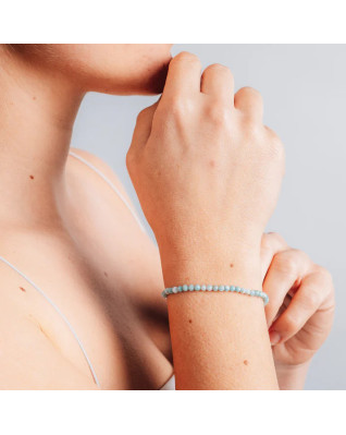 Minerálny náramok prírodný Larimar a striebro AG925