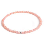 Minerálny náramok prírodný Rodochrozit a striebro AG925