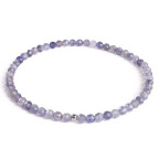 Minerálny náramok prírodný Iolite a striebro AG925