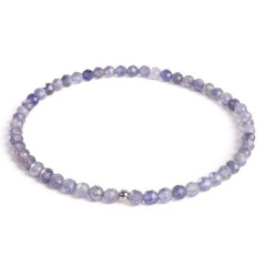 Minerálny náramok prírodný Iolite a striebro AG925