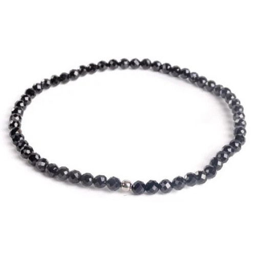 Minerálny náramok prírodný Spinel a striebro AG925