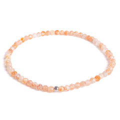 Minerálny náramok prírodný Heliolit a striebro AG925