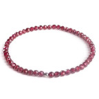 Minerálny náramok prírodný Granát a striebro AG925