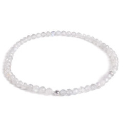 Minerálny náramok prírodný Labradorit a striebro AG925