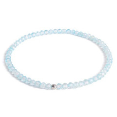 Minerálny náramok prírodný Topaz a striebro AG925